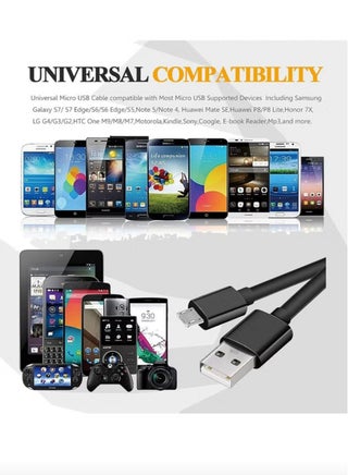 Fast Charging PS4 USB Cable, Durable Micro USB Charger for PS4 Controllers, Samsung Galaxy, LG, Kindle, and More - Tangle-Free Design - view 5