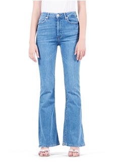 Web Denim Web Denim High Waist Flare Jeans for Women - Stretchy Slim Fit Denim Pants  - Image 2