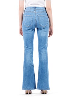 Web Denim Web Denim High Waist Flare Jeans for Women - Stretchy Slim Fit Denim Pants  - Image 3