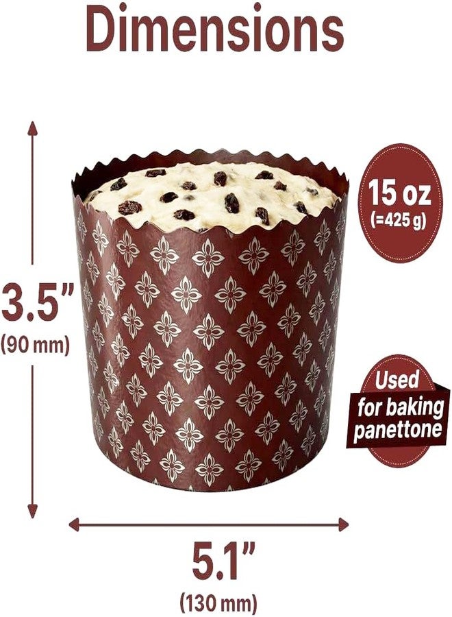 BIOL 15 oz Easter Bread Paper Molds for Baking 12 Pack - Large Panettone Paper Mold Silver Design - Kulich Paska Mold Panettone Molds Easter Bread Kulich - Image 2