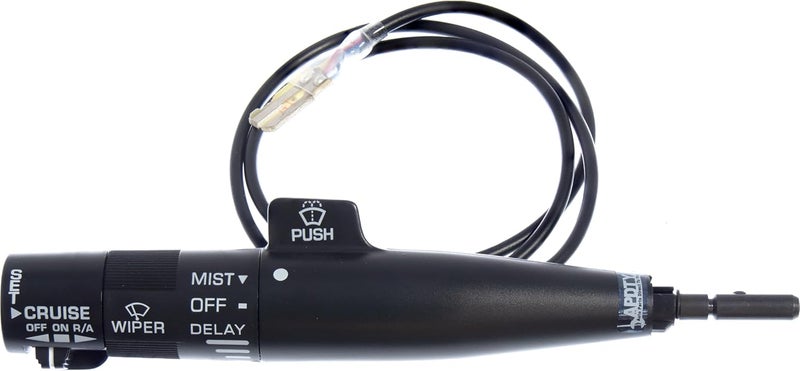 APDTY 50397 Multi-Function Turn Signal Lever Switch with Cruise Control, Washer Control, and Windshield Wiper Control, Black Stalk (Replaces 1997988, 25111262, 25111290, 25111260, 25111270) - Image 1
