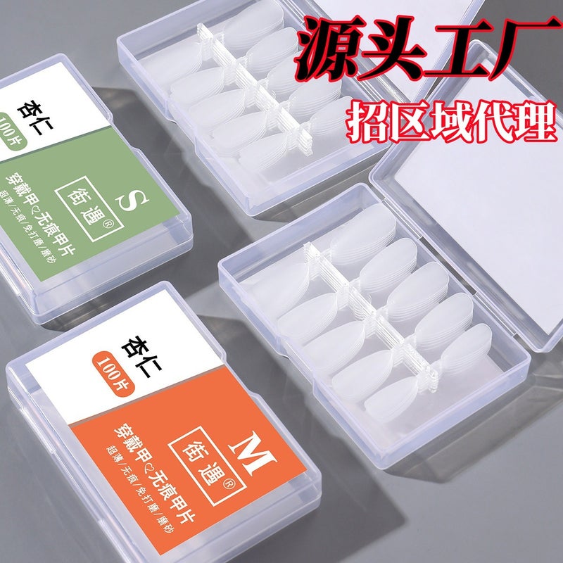 Street Encounter Wearable Nails Handmade Frosted Nail Art Pieces Fake Nails Full Stickers Nail Art Shop Code Nail Stickers - Image 2