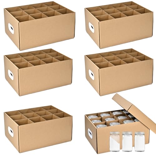 PPXHFV 6 Pcs Canning Jar StorageFits 32 oz Jars Regular or Wide Mouth Canning Jar Storage12 Cells Mason Jar Organizer - Image 1