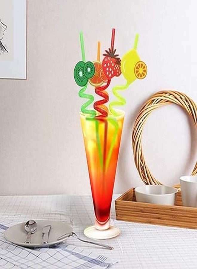 LAGET® Reusable 4 PCS Plastic Straws Funny Cartoon Spiral Drinking Straw for Kids Birthday, Party, Decorations, (Random Colour & Design) - Image 4
