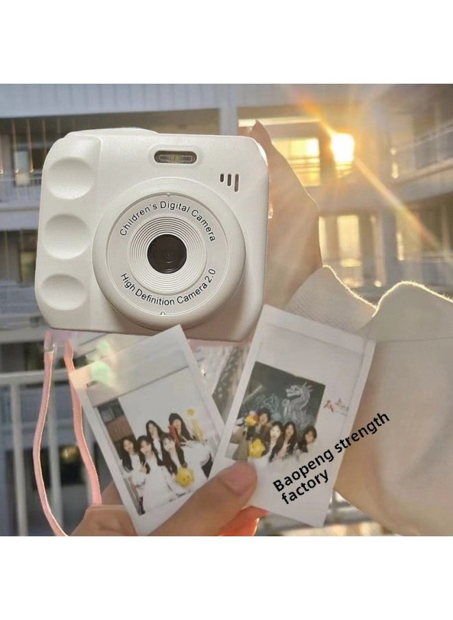 Generic - Camera HD Double Camera Cute Digital Campus Student Party Photo Camera Can Take Photos And Pass Mobile Phone Color Shooting 12-Body Color:Hd Dual Camera Lemon Yellow  - 64g Memory Card* - Image 1