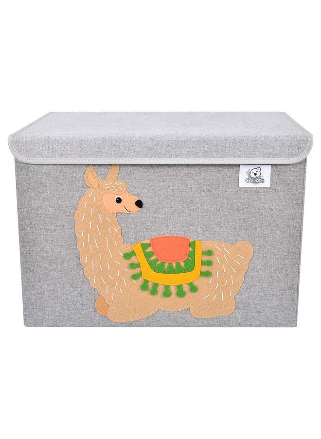 CLCROBD Foldable Large Kids Toy Chest With Flip Top Lid Collapsible Fabric Animal Toy Storage Organizer/Bin/Box/Basket/Trunk For Toddler Children And Baby Nursery (Llama) - Image 3