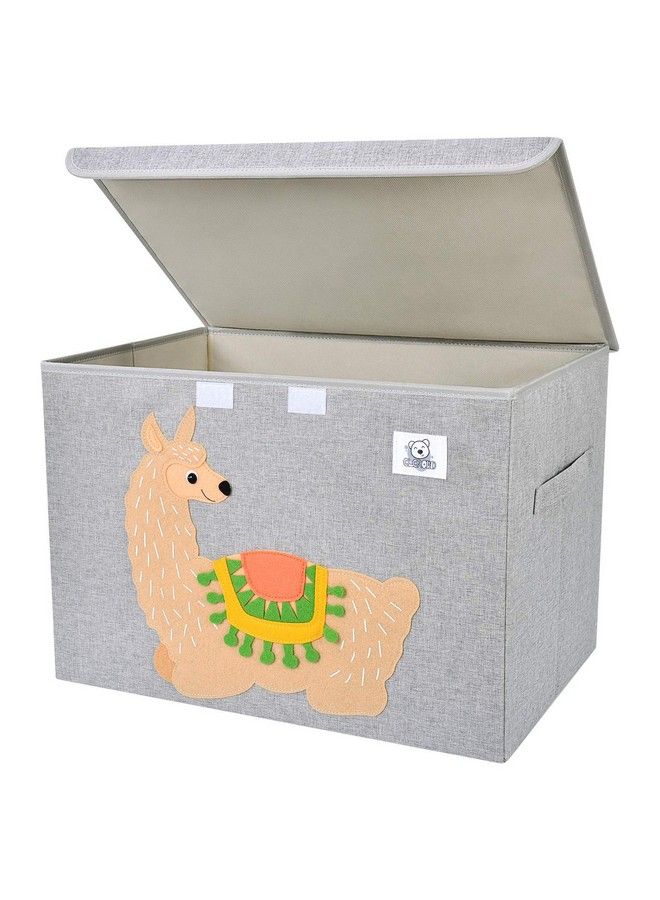 CLCROBD Foldable Large Kids Toy Chest With Flip Top Lid Collapsible Fabric Animal Toy Storage Organizer/Bin/Box/Basket/Trunk For Toddler Children And Baby Nursery (Llama) - Image 2
