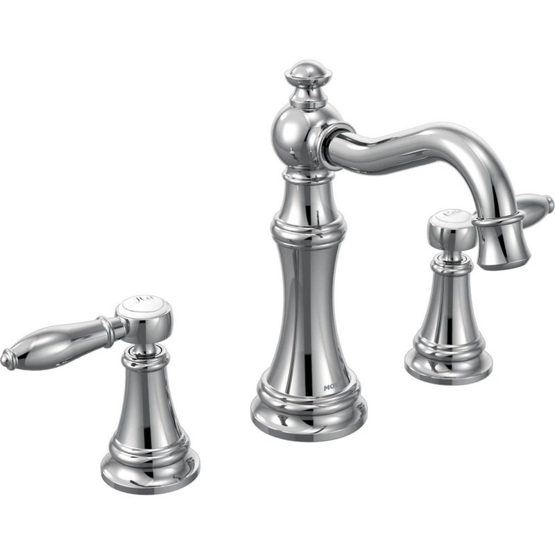 Moen TS42108BN Weymouth TwoHandle High Arc Bathroom Faucet Trim Kit without Valve Brushed Nickel