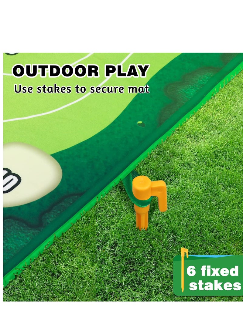SYOSI Golf Game Mat, Hitting Practice Sticky Ball Mat, Indoor Outdoor Games for Adults and Family, Kids Play Game Golf Set, Backyard Games Outdoor Toys for Kids - Image 4