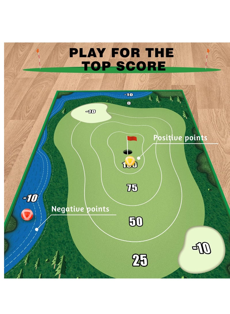 SYOSI Golf Game Mat, Hitting Practice Sticky Ball Mat, Indoor Outdoor Games for Adults and Family, Kids Play Game Golf Set, Backyard Games Outdoor Toys for Kids - Image 3