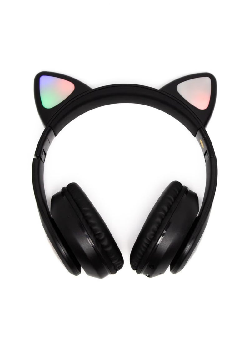 CAT STN-28 RGB Wireless Headphones | Bluetooth 5.0 for Smooth Connectivity | Deep Bass Stereo Sound with Dynamic RGB Lighting | Built-in Mic for Hands-Free Calls | Adjustable, Cushioned Design for All-Day Comfort | Long Battery Life for Gaming, Music & Work  - Image 3