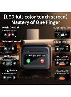 OULIYO OULIYO Bluetooth earphone,TWS LX-20 Smart Touch Screen Wireless Bluetooth Headphone for Sport  Bluetooth Headset,Color touch screen +ANC+ENC dual noise reduction ,21 languages AI Clear Calls  - Image 2
