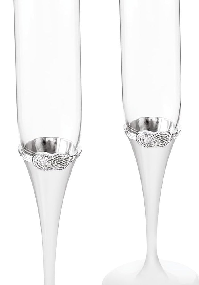 Wedgwood Vera Infinity Toasting Flute Pair