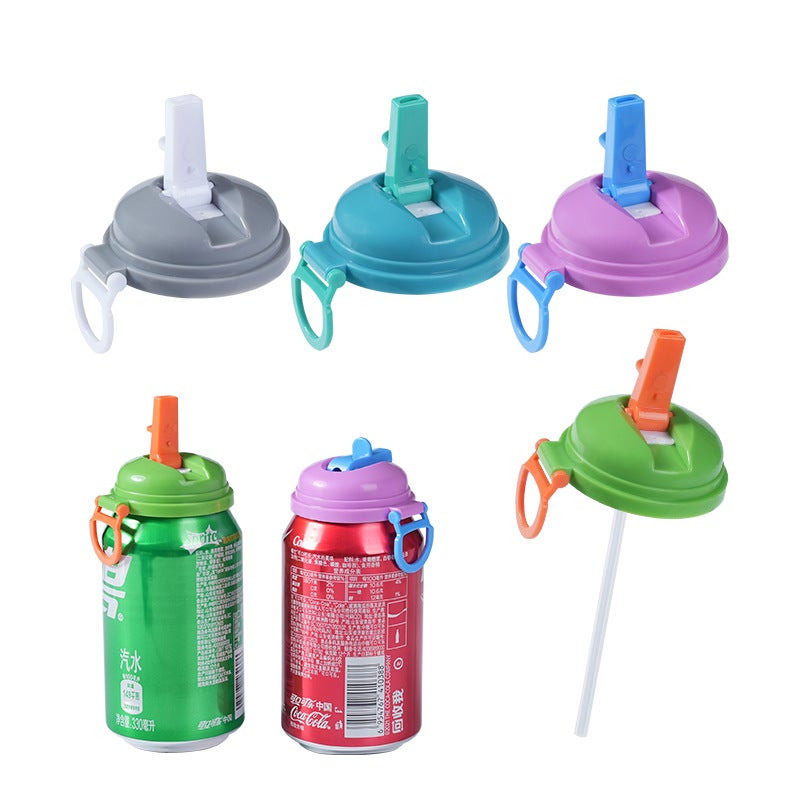 Silicone Straws Soda Can Covers - Leak-Proof, Easy to Use, and Durable - Image 2