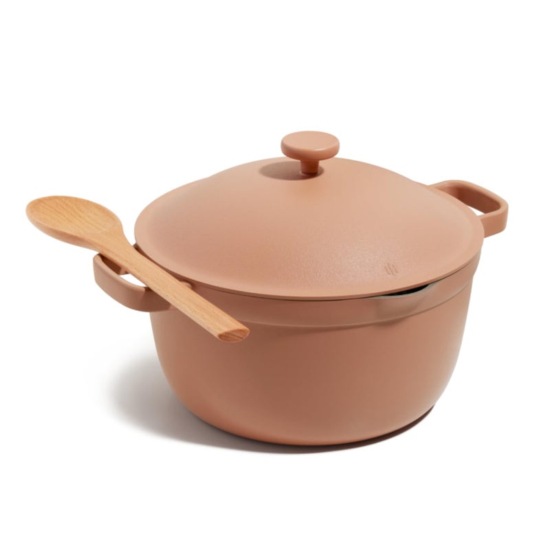 Our Place Perfect Pot | 5.5 Qt Ceramic Pot with Lid & Spatula | Patented 8-in-1, PFAS-Free Nonstick, Non-Toxic Cookware | Induction & Oven-Safe up to 450Â°F | Spice - Image 1