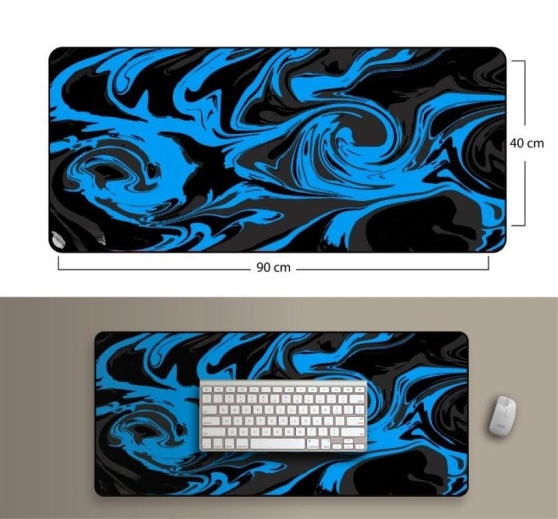 Saco XXL Gaming Mouse Pad for PC – Large Desk Mat 900×400×3mm, Extended Non-Slip Rubber Base, Waterproof Surface, Liquid Wave Design, Big Keyboard Mouse Pad for Office & Home Setup - Image 2