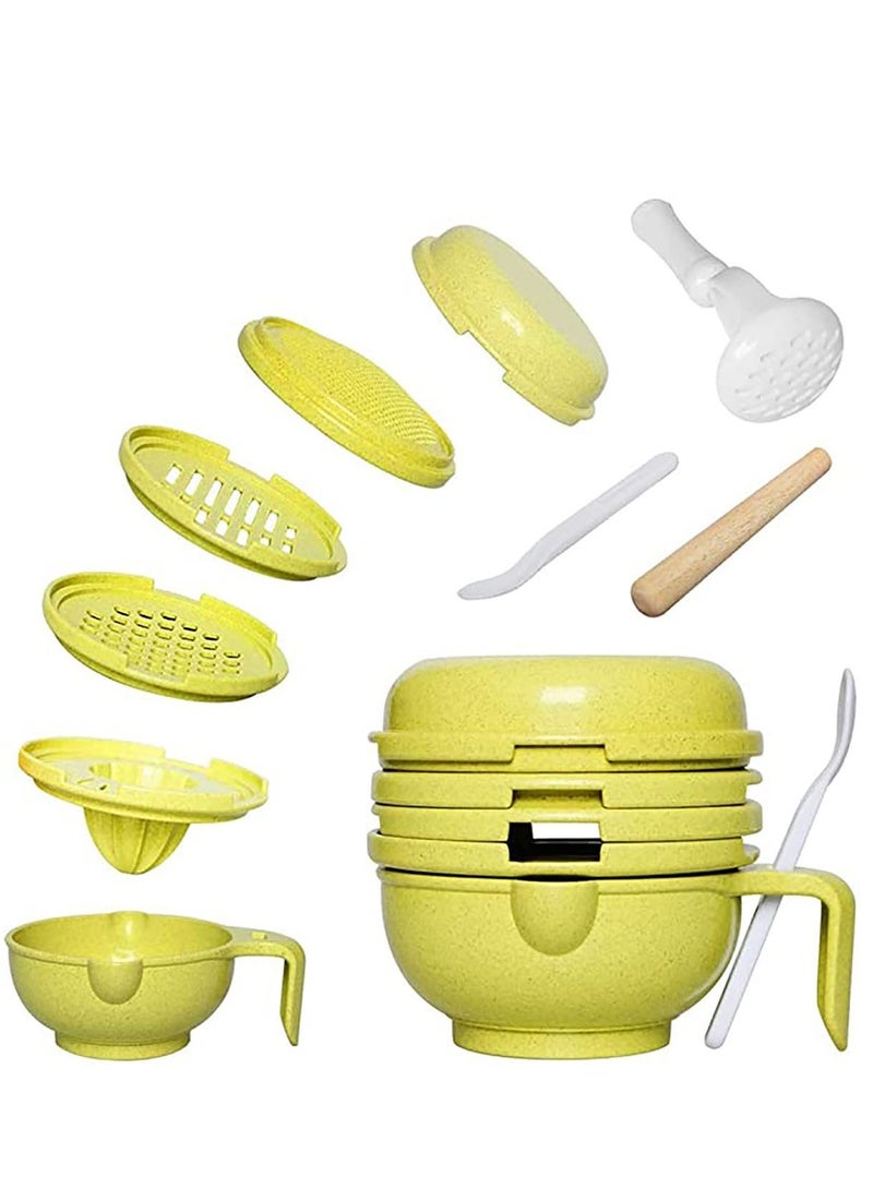 Y&D Food Masher and Bowl, Dishwasher Safe Mash Mashing Set, Grinder, Multi-Function Manual Grinding Bowl - Image 1