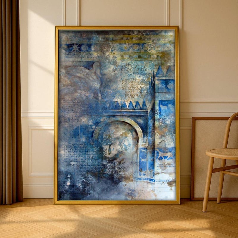 Marktna One canvas print of the Ishtar Gate design with a hollow frame, measuring (50×70) - Image 3