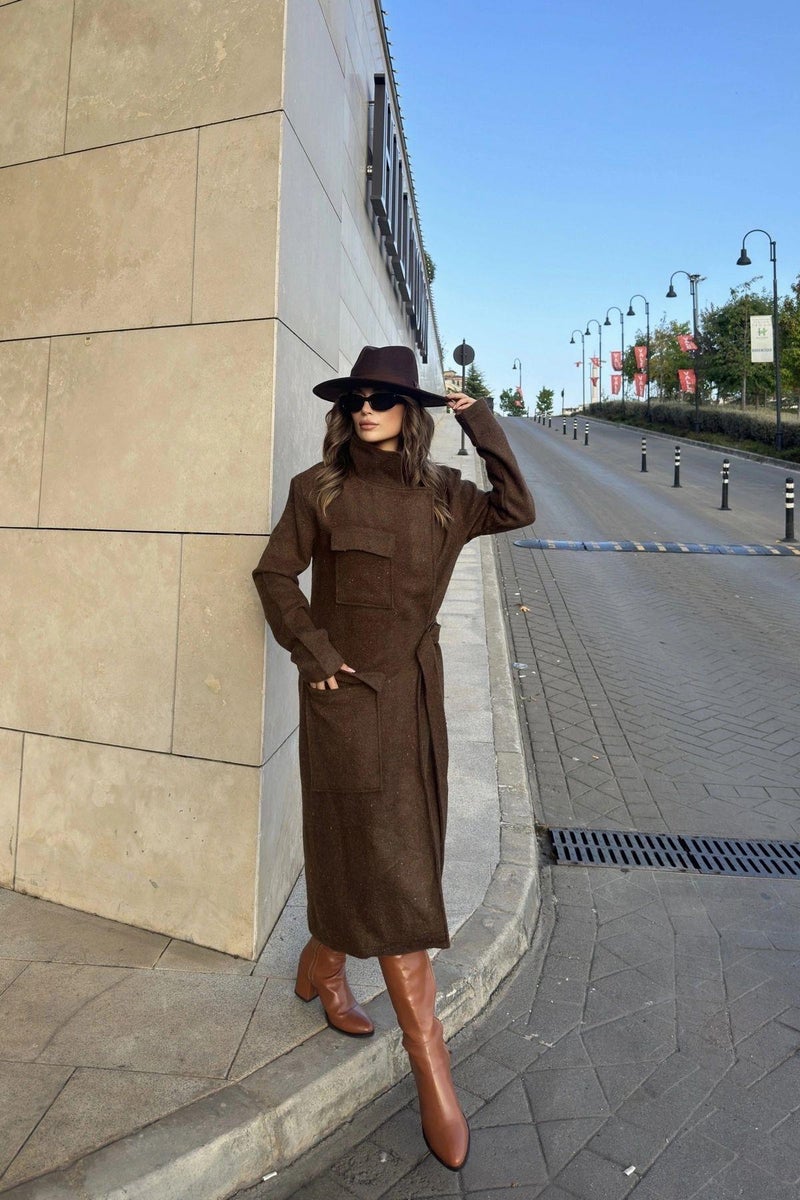 Weshaya Coat Women Brown - Image 3