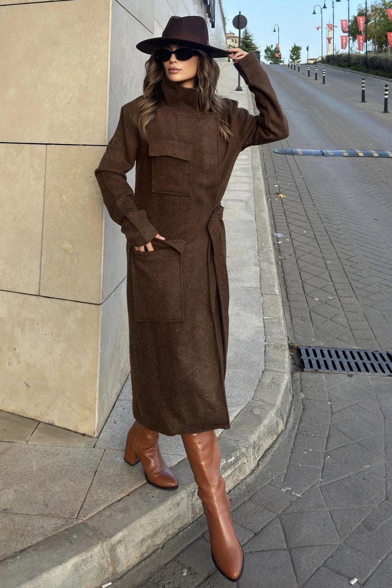 Weshaya Coat Women Brown - Image 1