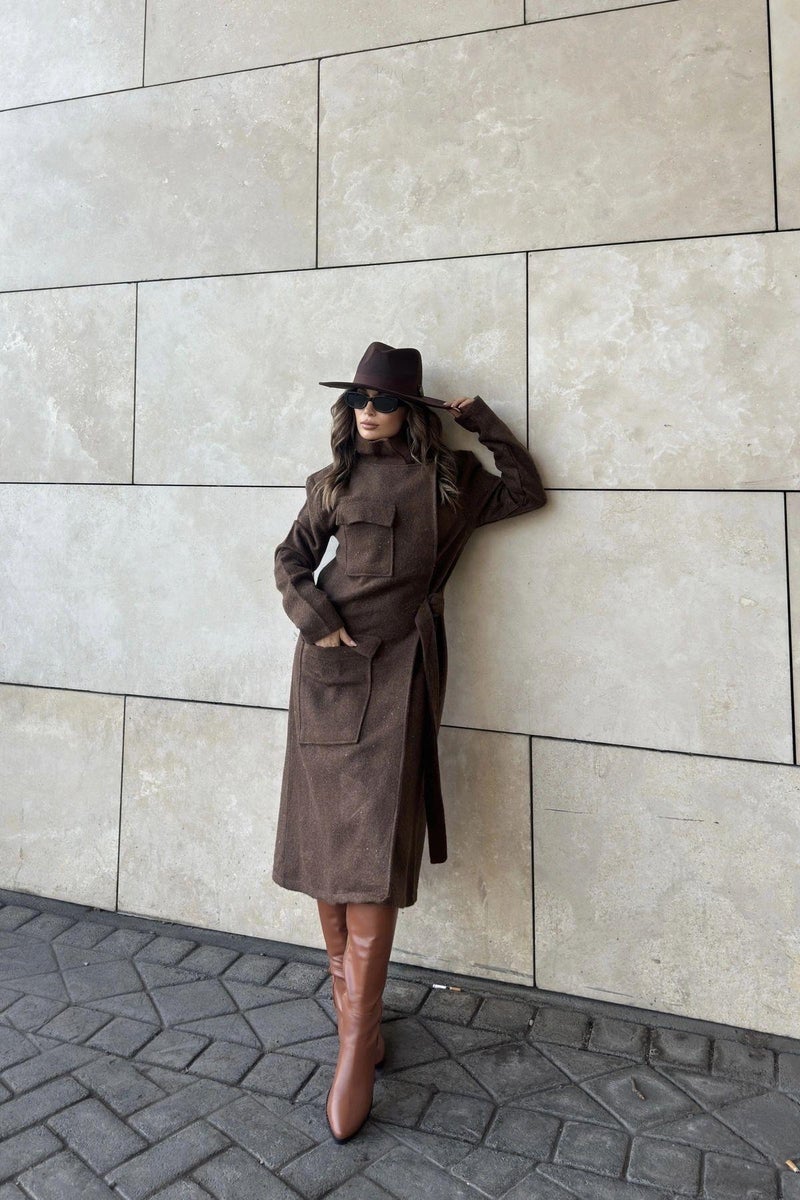 Weshaya Coat Women Brown - Image 4