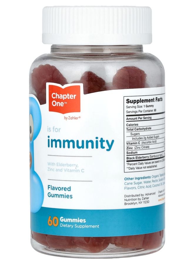 Chapter One Immunity With Elderberry Zinc and Vitamin C Flavored 60 Gummies - Image 2