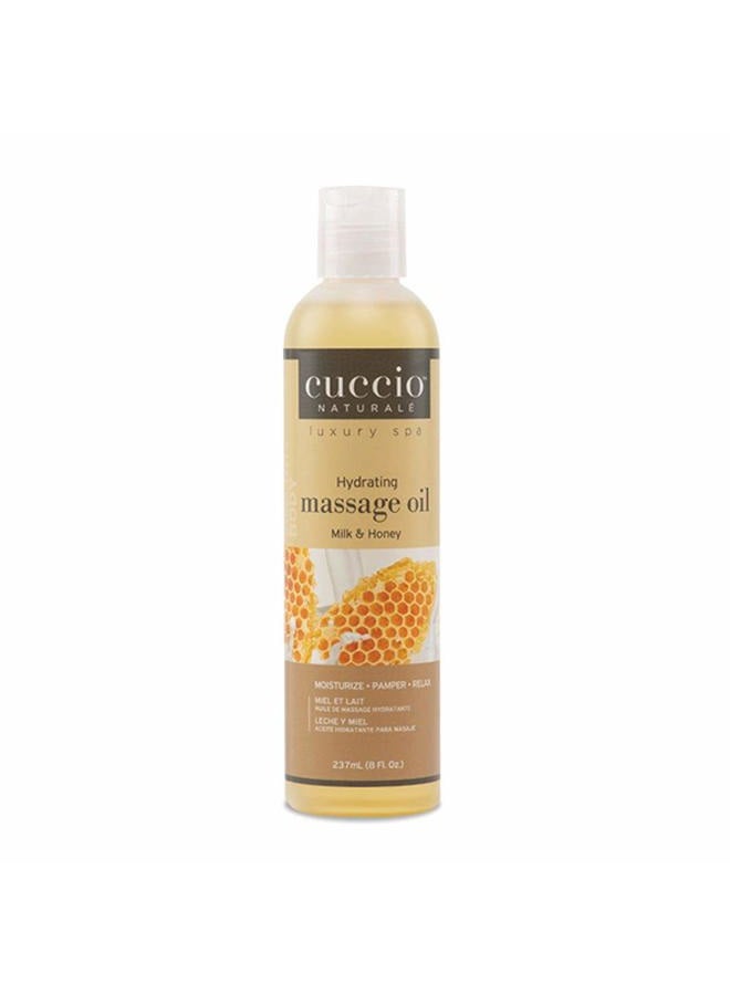 Naturale Massage Oil - Renewing, Moisturizing Body Oil For Massage Treatment - Leaves Skin Soft and Glowing - Paraben Free With Natural Ingredients - Milk and Honey - 237 ml