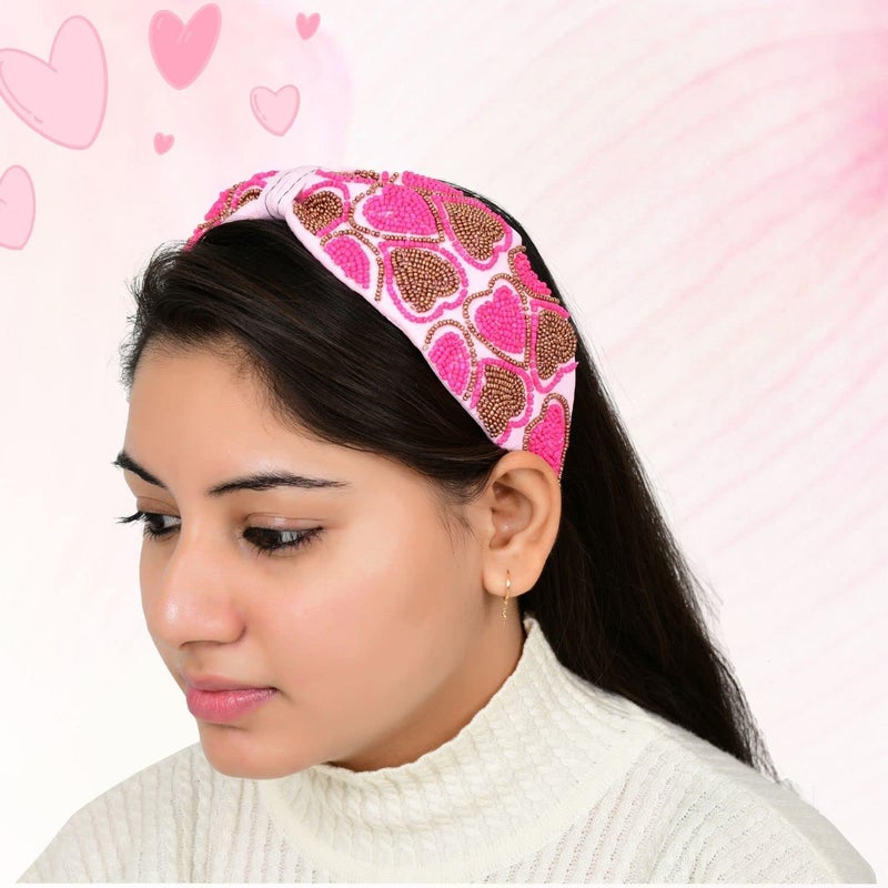 NNR Beaded Hair Bands For Girls And Women, Hand Made Embroidery Hair Bands For Parties And Functions, Pack Of 1 Pcs - Image 4