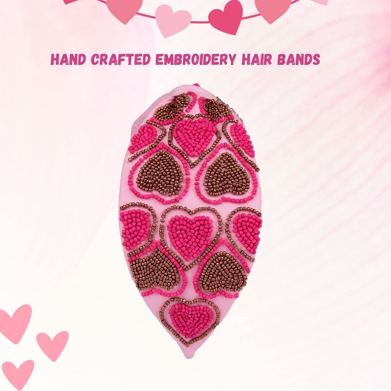 NNR Beaded Hair Bands For Girls And Women, Hand Made Embroidery Hair Bands For Parties And Functions, Pack Of 1 Pcs - Image 2