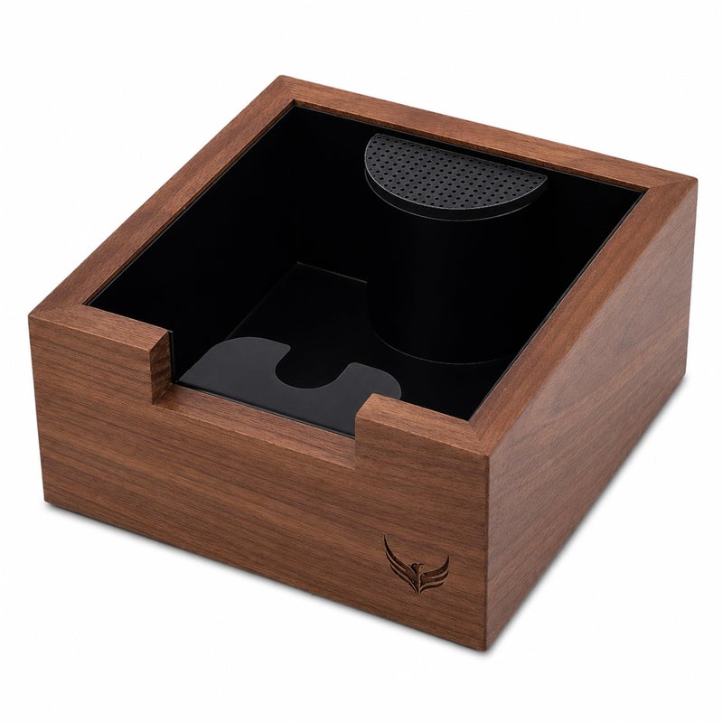 KNODOS Wooden Espresso Knock Box Walnut Dump Bin for Coffee Grounds Disposal Durable ShockAbsorbent Espresso Machine Accessories Easy to Clean Tamper Station - Image 2