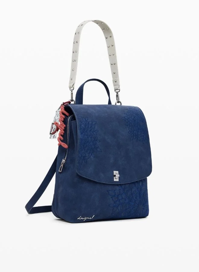 DESIGUAL SMALL EMBOSSED FLAP BACKPACK