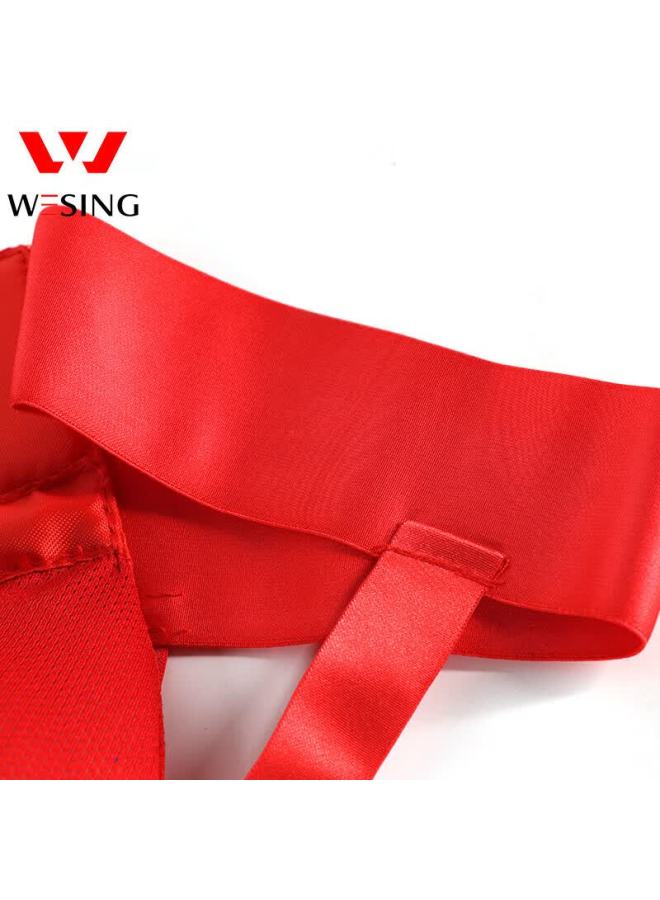 Jiurishan Boxing Groin Guard Sanda Kickboxing Taekwondo Training Gear Adult Children Protective Gear Red L