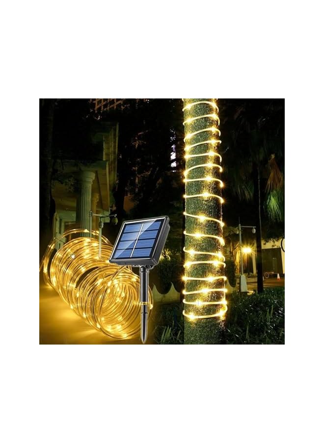 The Bros Solar Rope Light, 40FT Outdoor Waterproof LED Light, 8 Modes Copper Wire Tube Lights 100LED, Tree Decoration Lighting for Party Garden Patio Home Wedding Christmas Holiday (Warm White)  - Image 2