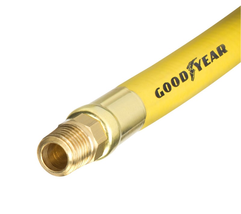 Goodyear 6' x 3/8" Rubber Whip Hose Yellow 250 PSI - Image 2