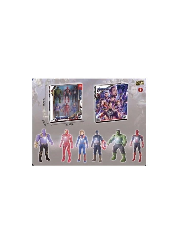 واي نوت 🦸‍♂️ مجموعة شخصيات أبطال خياليين 6 قطع – مجسمات أكشن متحركة للأطفال – هدية مثالية لعشاق المغامرات - Image 1