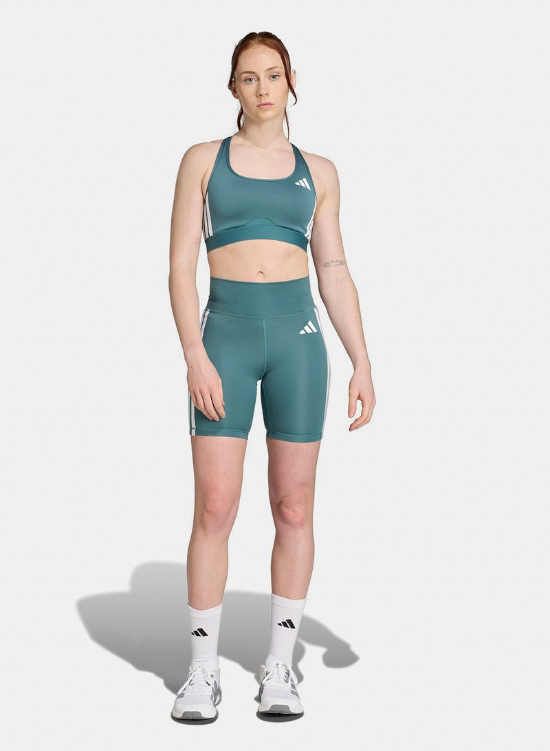 Adidas Primeliftreact Train Medium Support 3-Stripes Bra - Image 4