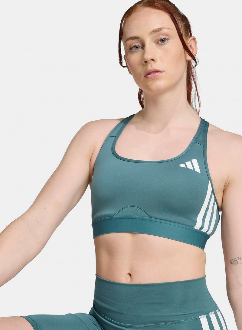 Adidas Primeliftreact Train Medium Support 3-Stripes Bra - Image 5