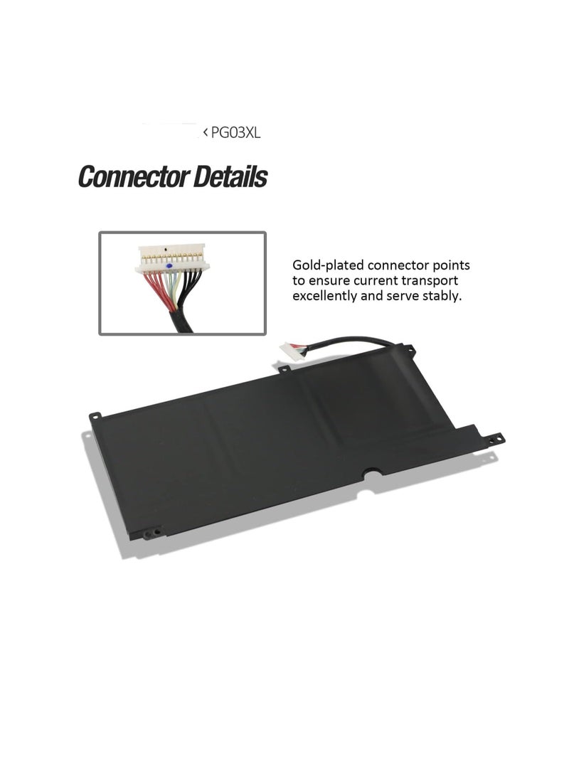 Zexen 11.55V 52.5 Wh/3-cells PG03XL HSTNN-DB9G L48430-2B2 L48430-2C1 PG03052XL Laptop battery compatible for HP Pavilion Gaming 15-dk0xxx 15-dk1 - Image 4