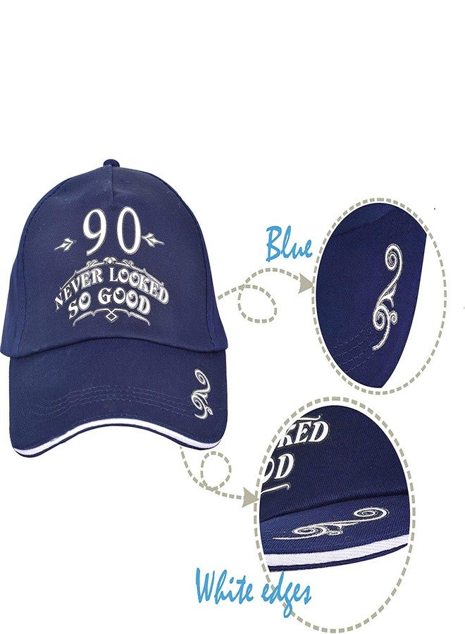 MEANT2TOBE MeantToBe 90th Birthday Gifts for Men - Baseball Cap and White Sash with 90 Never Looked So Good Imprinted - Birthday Gift Bundle to Celebrate the Memorable Event - Image 3
