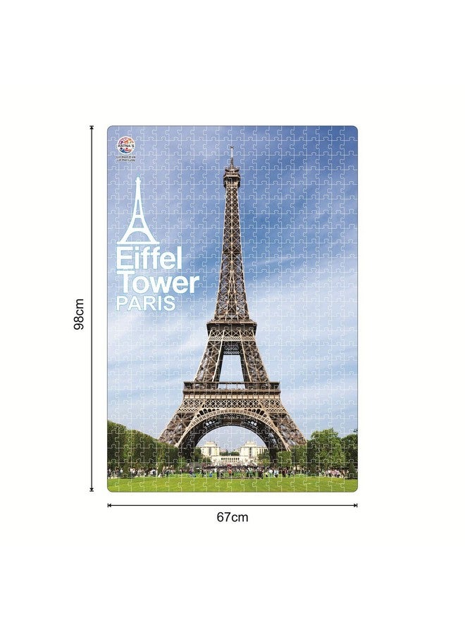 راتاناز أحجية الصور المقطوعة الأرضية العملاقة من راتنا، برج إيفل، 500 قطعة، مقاس (98 سم × 67 سم) - Image 4