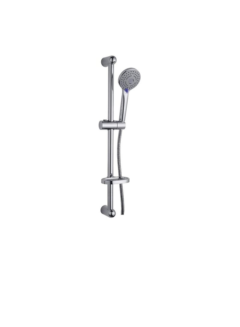 Slide Bar Shower Kit Shower Head and Stainless Steel Slide Bars Shower Hose and Soap Dish - NSB-8002  - Image 2