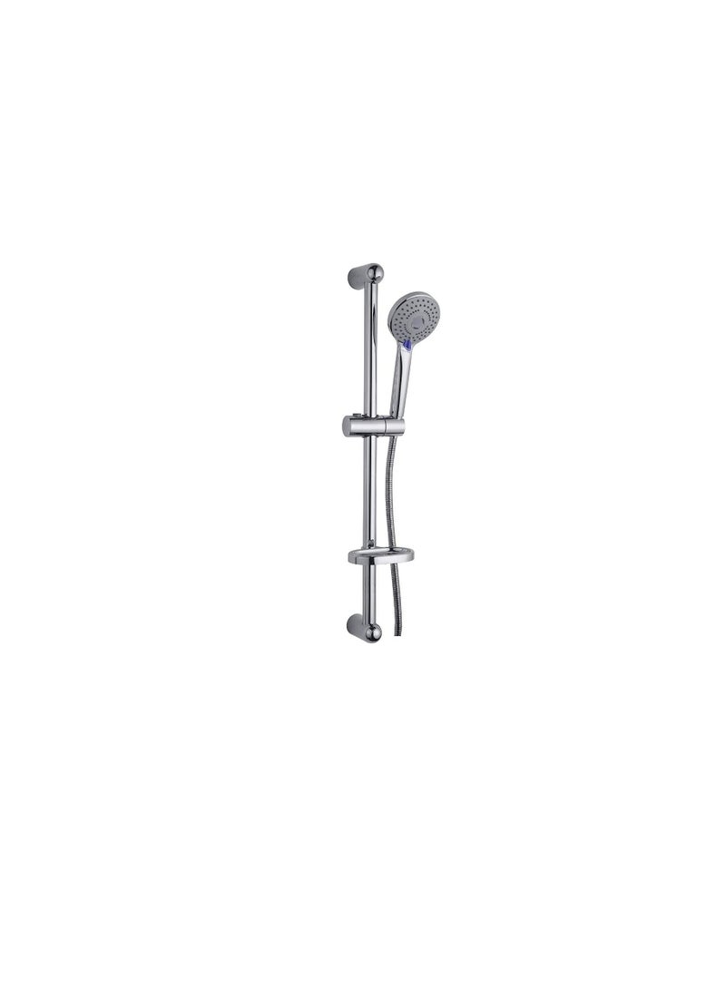 Slide Bar Shower Kit Shower Head and Stainless Steel Slide Bars Shower Hose and Soap Dish - NSB-8002  - Image 1