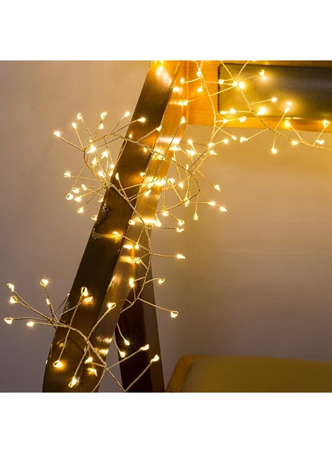 أضواء زينة LED منحنية بطول 300 سم/118.11 بوصة، أضواء معلقة لاسلكية لتزيين حفلات الزفاف والمنازل والمكاتب والتصوير الفوتوغرافي، جهد منخفض، آمنة وسهلة التركيب - Image 5