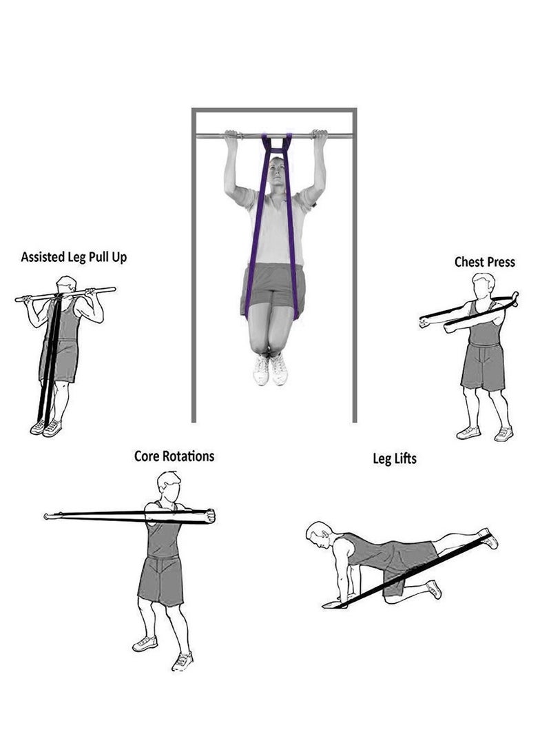 كانجرو حبل مقاومة من اللاتكس الطبيعي – بنفسجي عادي، بطول 209 سم، سُمك 4.5 مم، عرض 3 سم – مطاط متين لتمارين القوة والمرونة والتمارين اليومية - Image 5