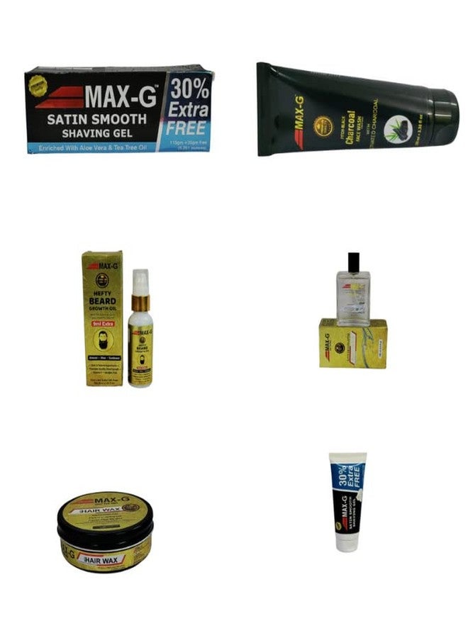 MAX-G Promotional Dhamaka Offer 6-in-1 Combo Grooming Kit for Men | All-in-One Personal Care Gift Set | Paraben-Free & Sulfate-Free Grooming Essentials - Image 1