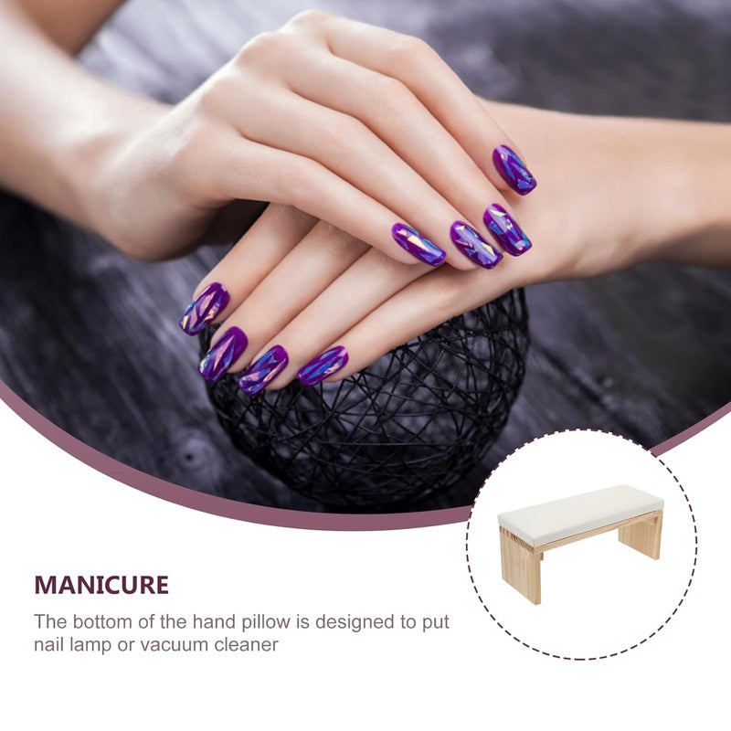 Modern look Beavorty Nail Art Hand Pillow and Manicure Hand Cushion Matte Light Beige Wrist Pad for Salon and Home Use Nail Tech Support Low wear optimized design - Image 5