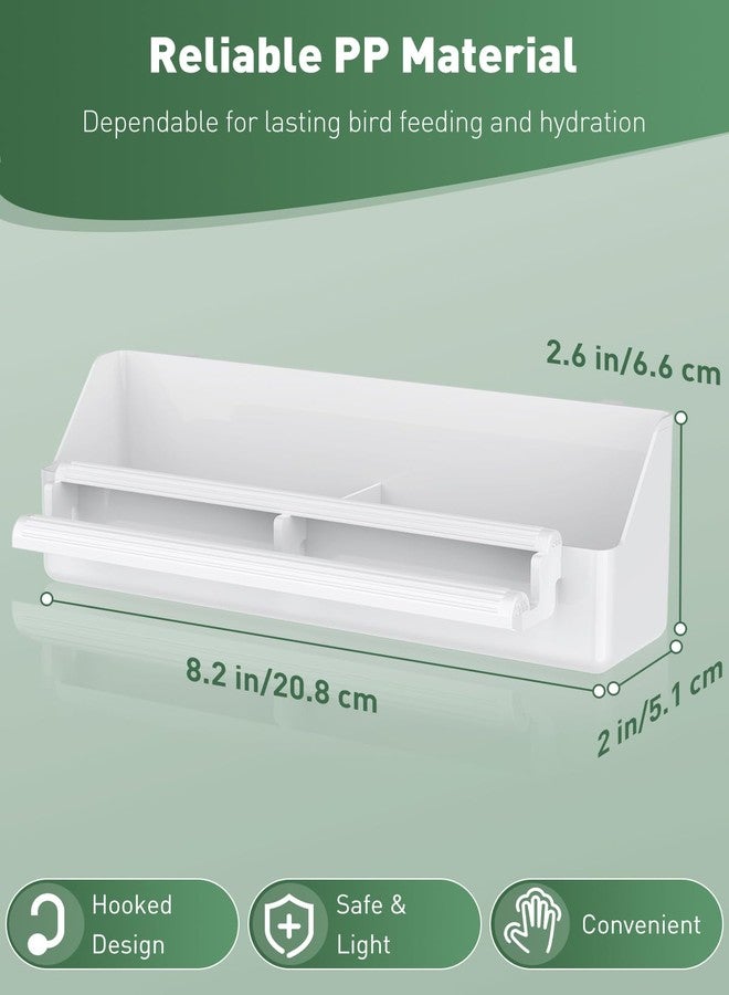باوفلي عبوة من قطعتين من مغذيات الطيور من باوفلاي، مغذيات بلاستيكية معلقة للأقفاص مزودة بخطافات وموزع مياه مع مجاثم للببغاوات الصغيرة والكوكاتيل والكناري. - Image 2