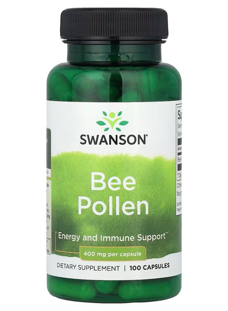 سوانسون، حبوب لقاح النحل، 400 ملغ، 100 كبسولة