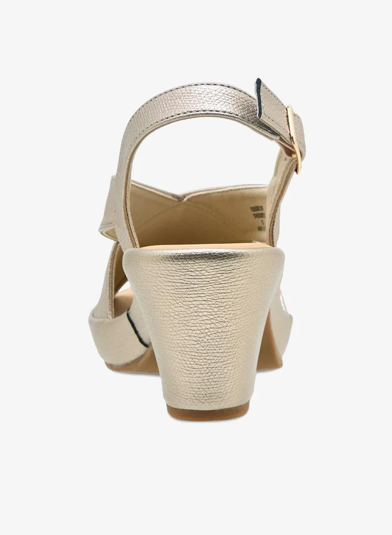 Le Confort PEWTER Women Cross Strap Block Heel Sandals for Women | Best Price UAE