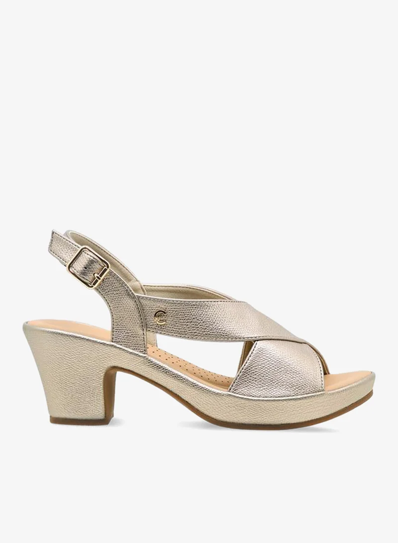 Le Confort Women Cross Strap Block Heel Sandals